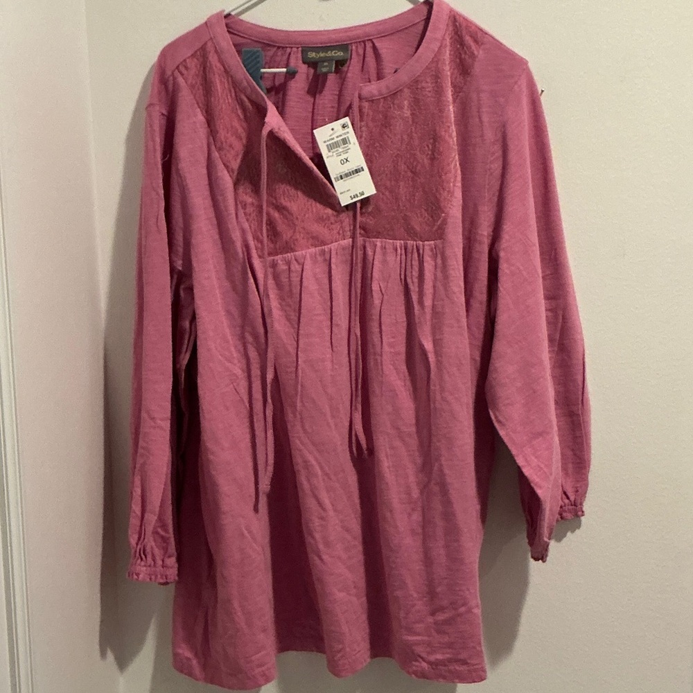 Pink Long Sleeve Top